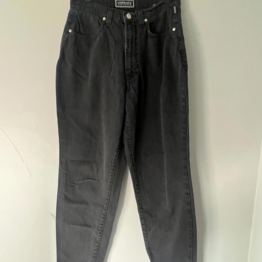 Vintage Versace Dark Grey Skinny Jeans - Women's
